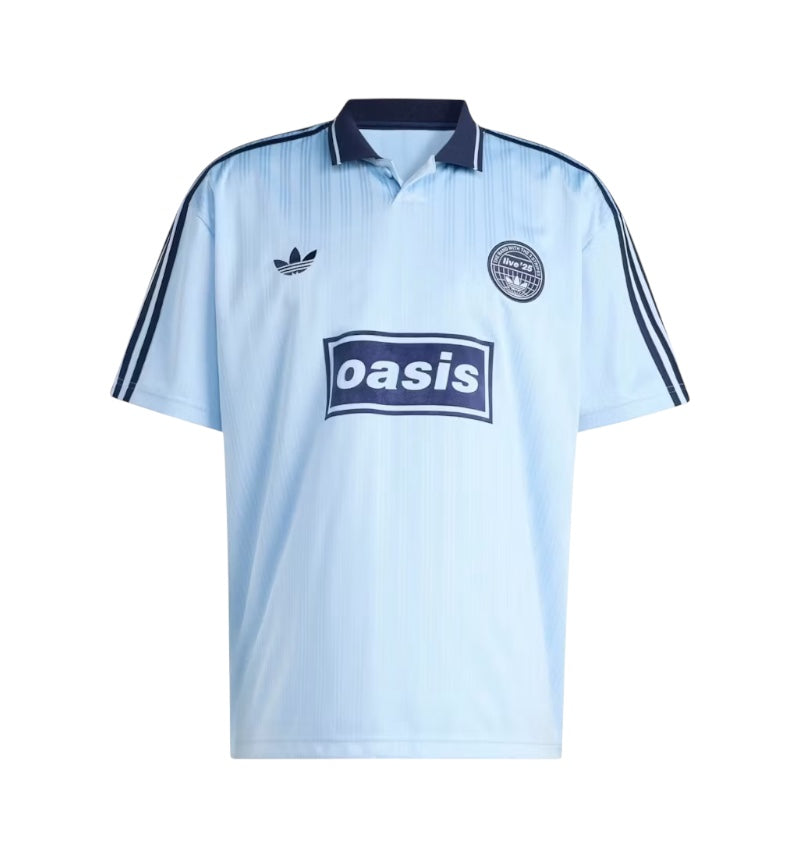 Adidas x Oasis Tour Jacquard Jersey T-Shirt Blue